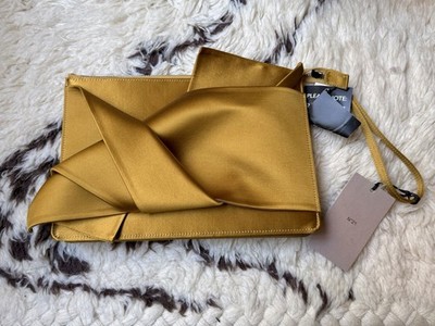 N21 Yellow Satin Clutch - Brand New with Tag