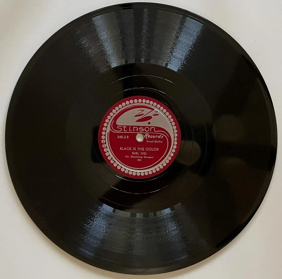 Burl Ives The Foggy Foggy Dew / Black is The Color 78 rpm E/E+ Stinson 345-2 - Image 2 of 4