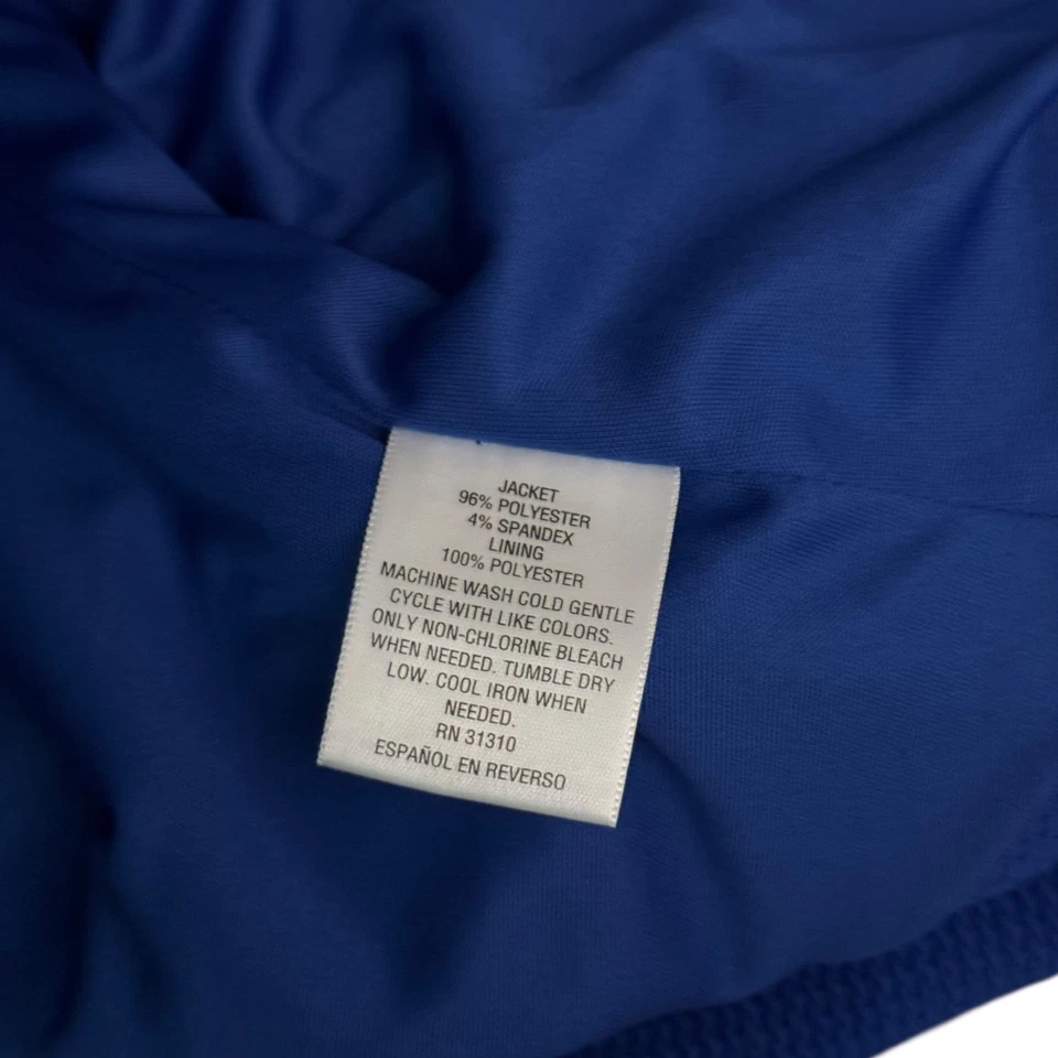 Cardigã feminino Thalia Sodi manga longa recortado nas costas azul drapeado aberto tamanho médio - Imagem 4 de 4