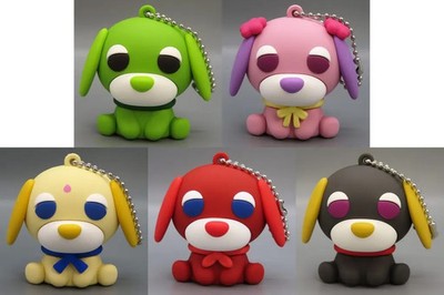 SEGA Ocha Dog 3D Rubber Mascot Key Chain 6cm Set of 5 Collectible Accessories us
