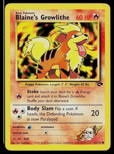 Pokemon Card Gym Challenge Blaine's Growlithe 62/132 Unlimited Common