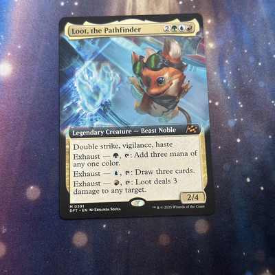 Loot, The Pathfinder Extended Art MTG Single, Aetherdrift 0391 Mythic NM