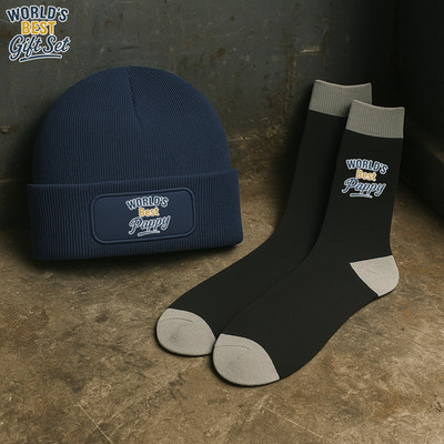 Bestes Pappy Geschenk Socken Beanie Mütze Geschenk Geburtstag Weihnachten Xmas Andenken Geschenk
