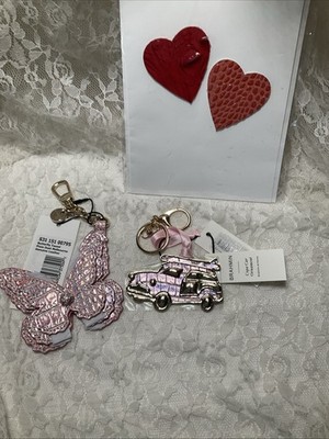 NWT Brahmin PIXIE DUST BUTTERFLY & COPA CAR BCA Key Fob Tassel (sold Out)
