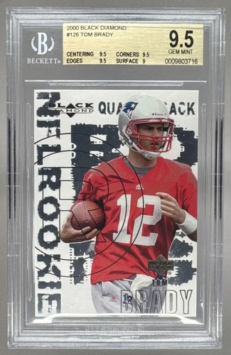 3716 Tom Brady 2000 Upper Deck Black Diamond #126 Rookie RC BGS 9.5