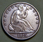 1875 United States Silver Seated Liberty Half Dollar - EF / XF - Lot 1615