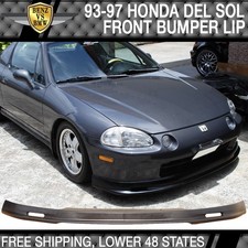 Fits 93-97 Honda Del Sol Front Bumper Lip Spoiler Mugen Style Pp - Polypropylene