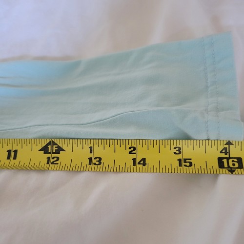Bamboo Women Size Small Piko 1988 Pullover Shirt Light Blue Sheer Long Sleeves - Picture 7 of 7