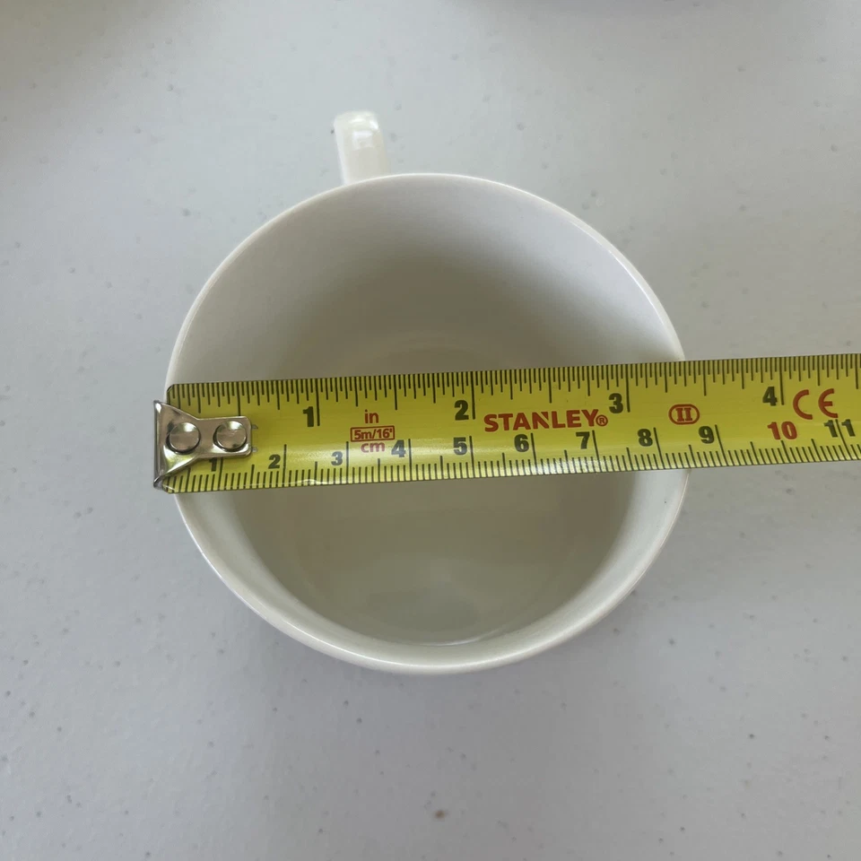 8 зеленых и синих полос с узором Oneida Katrin с листьями плоскими чашками с 8 блюдцами - Изображение 3 из 4