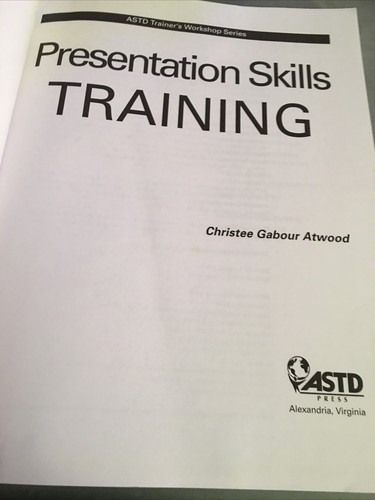 PRESENTATION SKILLS TRAINING By Christee Gabour Atwood with Used CD ROM - Picture 2 of 23