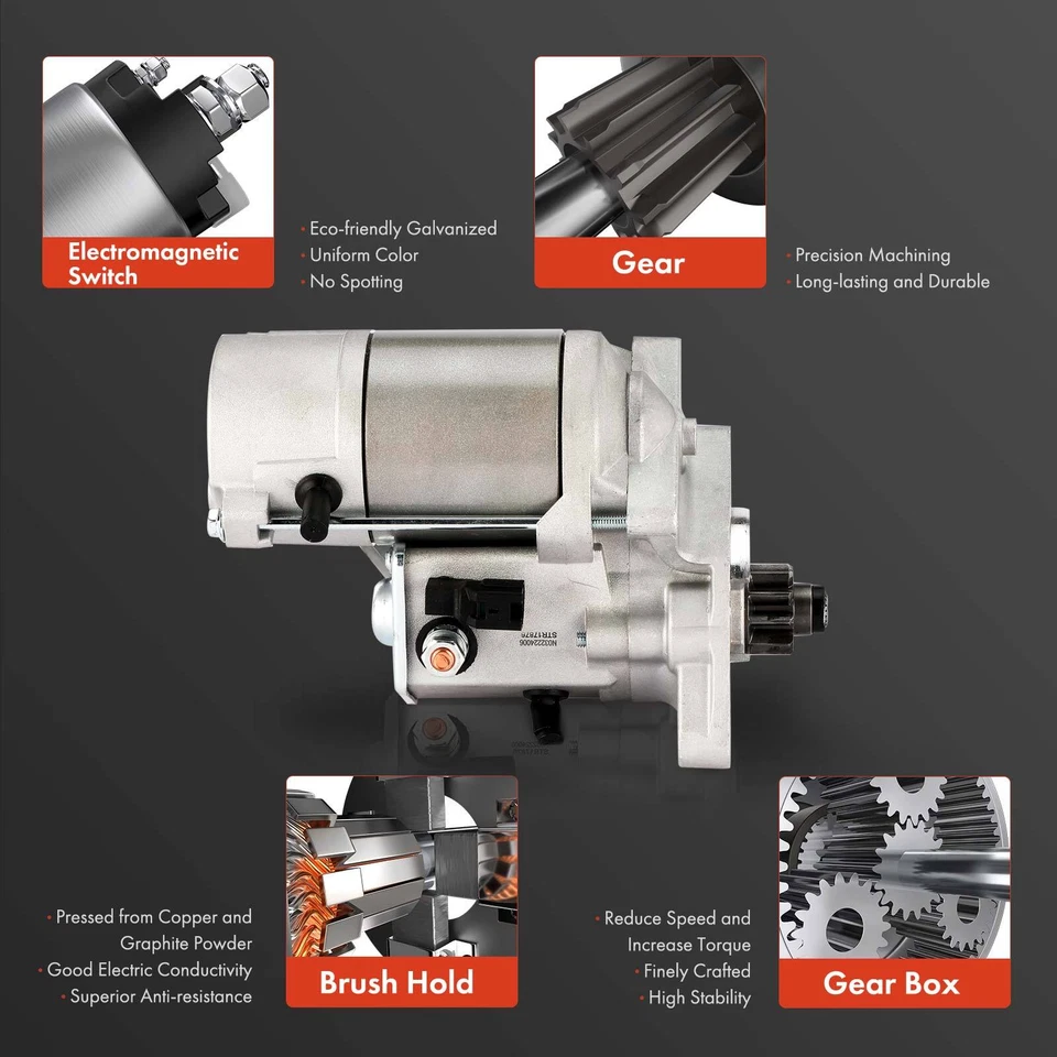 Motor De Arranque Para Toyota 4Runner 2003-2009 Tacoma FJ Cruiser Tundra 2.0KW CW 10T Foto 4 de 4