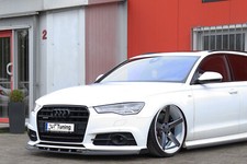 CUP Spoilerschwert Frontspoiler mit Wings aus ABS für Audi A6 S6 C7 4G S-Line