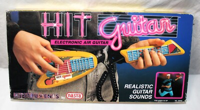 昭和レトロ楽器ミニチュア１５点セット USA FUTURE PRIMITIVE入 Vintage 1989 HITSTRUMENTS BY NASTA Portable Electronic Air Guitar
