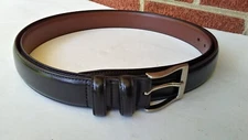 PERRY ELLIS PORTFOLIO Mens 56 Black Adjustable Leather Casual Belt New