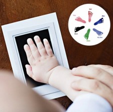3.7" Baby Footprint Kit Ink Pad Biodegradable Keepsake Frame Newborn Memory Gift