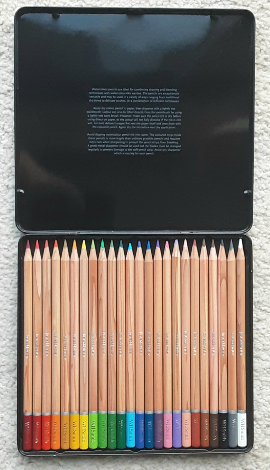 WHSmith Watercolour Colouring Assorted Quality Pencils Pre Sharpened