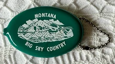"Montana Big Sky Country" Souvenir Quikoin Squeeze Coin Change Purse Holder- VTG