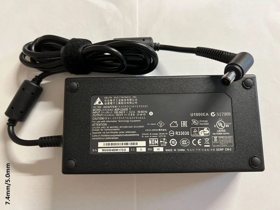 Original NUEVO Cargador Delta 230W ADP-230EB T para Portátil ASUS G750JH-DB71 + Cable Foto 2 de 4