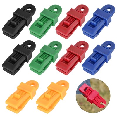 12 Pezzi Tarp Clips per Tenda, Clip per Teloni di Fissaggio, Ganci per Teloni, Antivento Morsetti per Tende da Campeggio, Sole Antivento Clip Accessorio