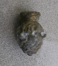 cast spelter lamp chandelier FINIAL Part Vintage swag shade 1/8" IP old stock 