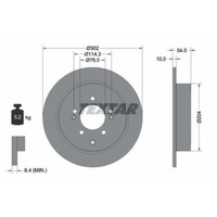 Textar 2X Bremsscheibe Hinten Ø302 Mm FüR Hyundai Tucson Tle 1.6 Gdi 2.0 Crdi