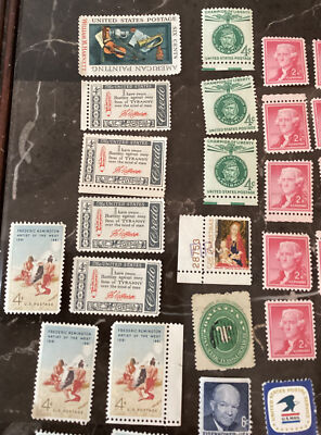 Vintage Mid-Century Unused Collectors Lot 67 Old Stamps Look | eBay