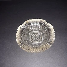 Vintage Cut Glass Ashtray