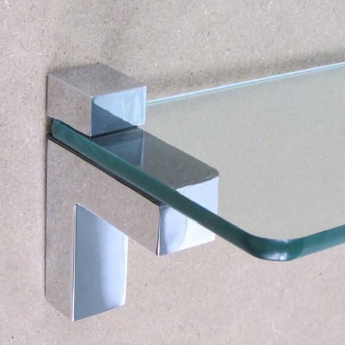 Solid Metal Adjustable Wood/Glass Shelf Bracket Holder Clamps Wall Mount 2 Pcs - Picture 3 of 10