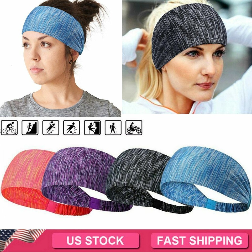 Sports Yoga Running Headband for Women Men Elastic Stretch Hair Wrap US Stock