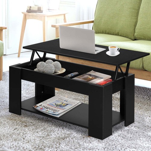 Artiss Lift Up Top Coffee Table Storage Shelf Black For Sale Online artiss-lift-up-top-coffee-table-storage-shelf-black-for-sale-online