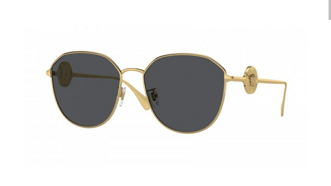 Versace Gold Frame Sunglasses with Dark Gray Lenses Versace VE2293 XXL (0 - 140) with Grey lenses and Gold frame  main image 2
