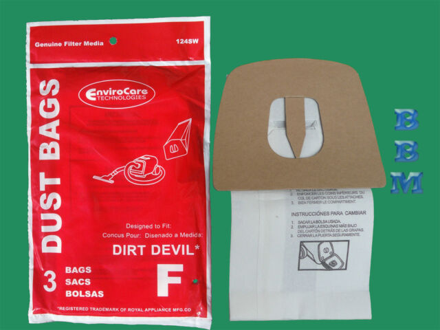 9 Royal Dirt Devil Type F 3200103001 RY200147 3200348001 3200348001 Vacuum Bags 