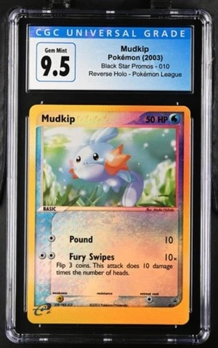 Pokémon Mudkip 2003 Black Star Promos 010 League CGC 9.5