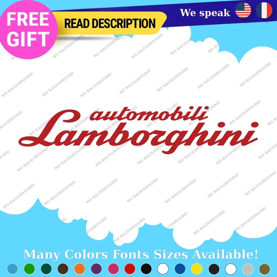 Fits Automobili Lamborghini SVJ Huracan Murcielago Countach Decal Vinyl Stickers — 第 2/4 张图片