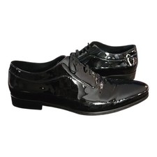 Suitsupply Black Patent Leather Tuxedo Formal Wedding Oxford Dress Shoes US 10