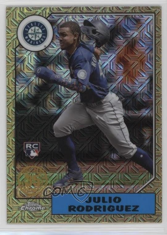 2022 Update 1987 Topps Chrome Silver Pack Series Mojo Julio Rodriguez yk0