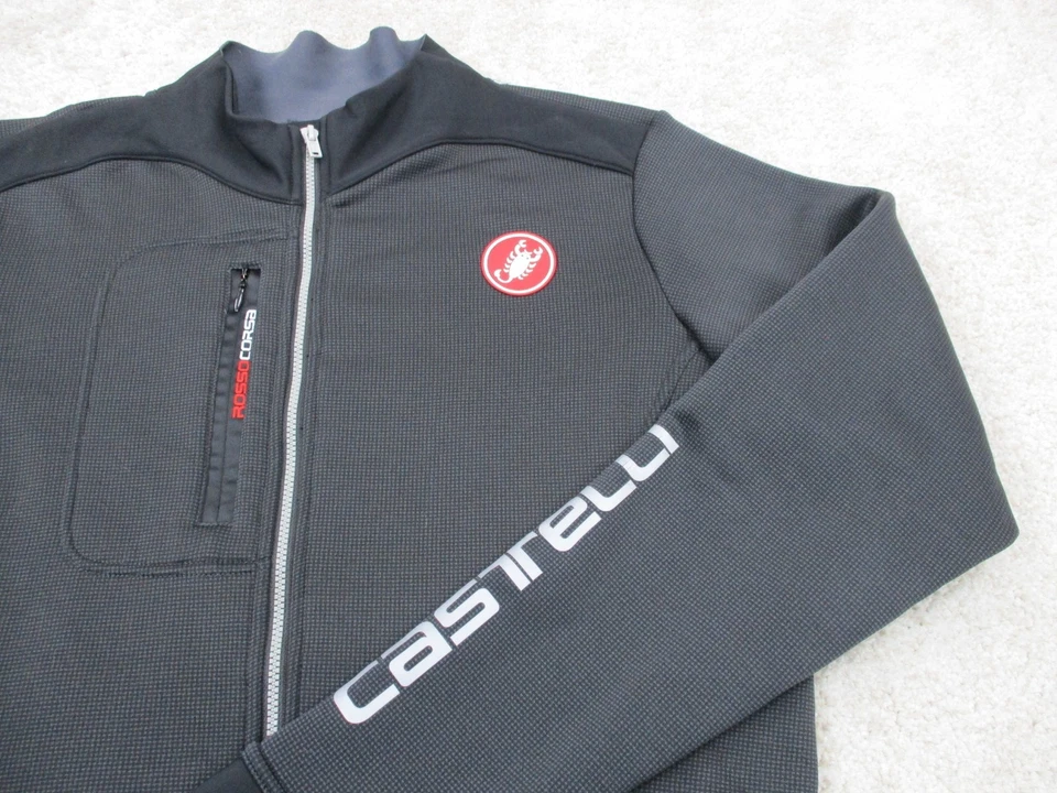 Chaqueta de ciclismo Castelli para mujer XL negra Rosso Corsa polar cortavientos cremallera Foto 3 de 4