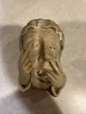 Wall art sculpture man face carving Figurine Funny Nose Picker