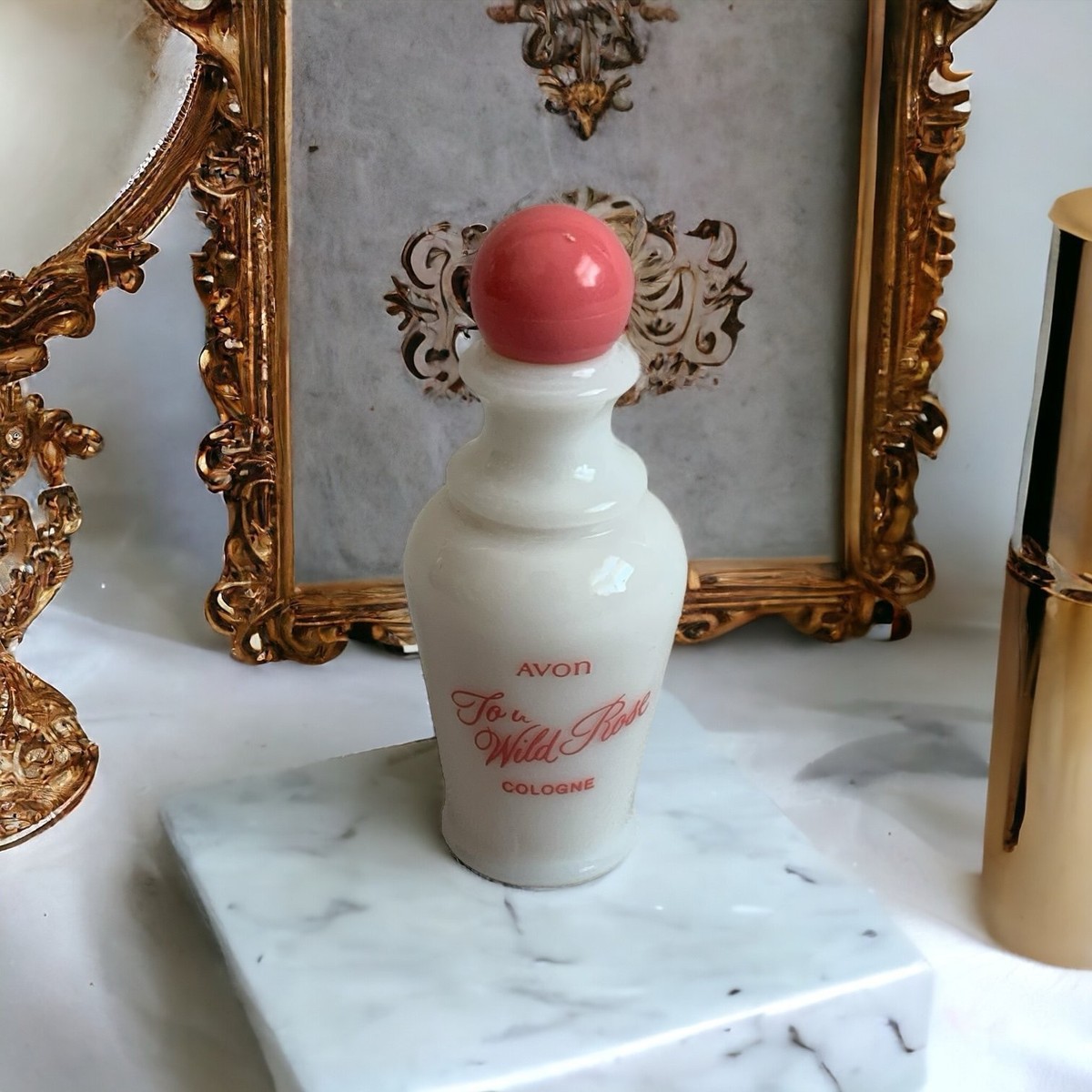 Vintage AVON To A Wild Rose Cologne Decanter Bottle Perfume 0.5 Fl