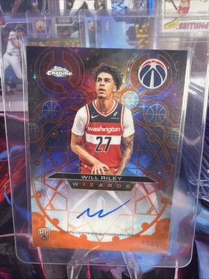 2026 Topps Chrome Will Riley RC Auto CHR-WR Orange Refractor /25