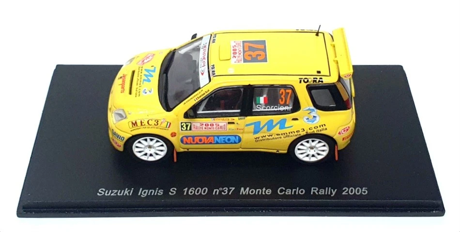 Spark escala 1/43 S0625 - Suzuki Ignis S 1600 #37 Monte Carlo Rally 2005 - amarillo Foto 3 de 4