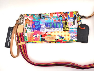 Consuela NWT Colin Uptown Crossbody w/ Luggage Tag and Friendship Bracelet.