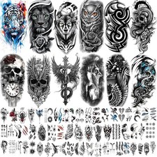 72 Sheets Realistic Temporary Tattoo Stickers for Adults - Waterproof Fake Tatt