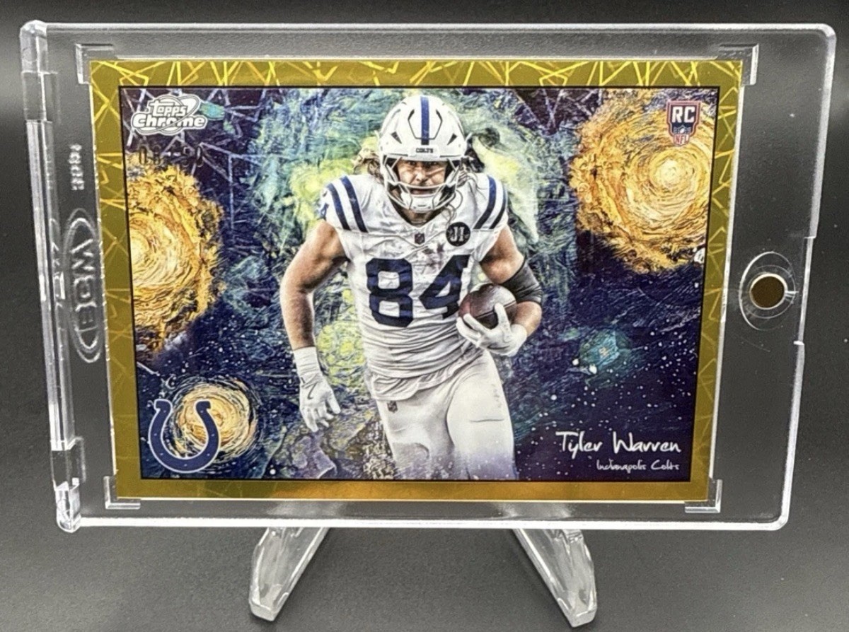2025 Topps Cosmic Chrome Tyler Warren Stars In The Night Gold /50 RC SP