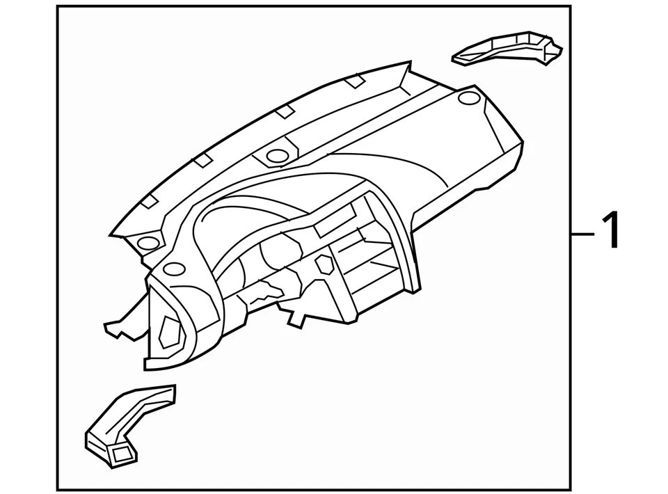 Dash Panel With Leather Espresso Cardamom FV Fits 10-15 AUDI Q7 814108 - Image 3 of 4