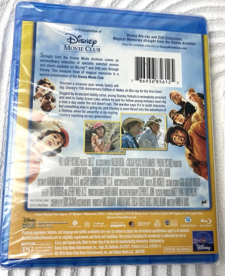 SEALED Holes 15th Anniversary Edition Blu-ray Disney Movie Club Exclusive NEW Foto 2 de 2