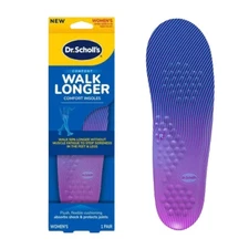 Dr. Scholl’s Walk Longer Women’s Comfort Insoles 1 Pair New