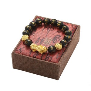 Authentic The Obsidian Pixiu A 12Mm 24K Gold- Plated Talisman For Abundance