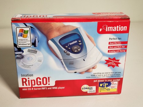 imation RipGO! Mini Masterizzatore CD-R Lettore MP3 e WMA RARO - Foto 2 di 12