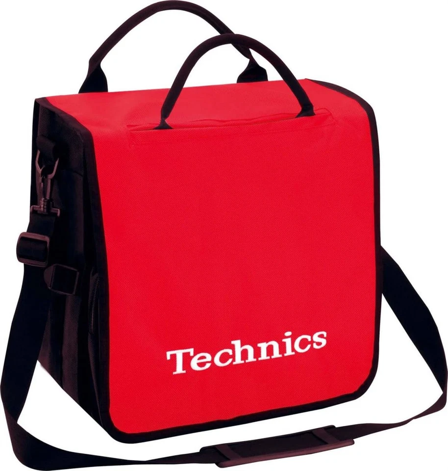 Technics DJ BackBag Rot Eingesticktes Logo Weiss für 45 LPs - Bild 1 von 3